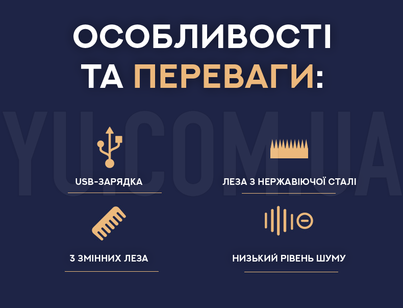 Машинка для стрижки волосся з 3 змінними насадками RAF R.4006 Машинка для стрижки волосся з 3 змінними насадками RAF R.4006